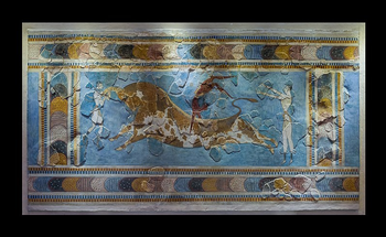 Tzūran 'Bull-leaper' fresco, Knossos, Crete